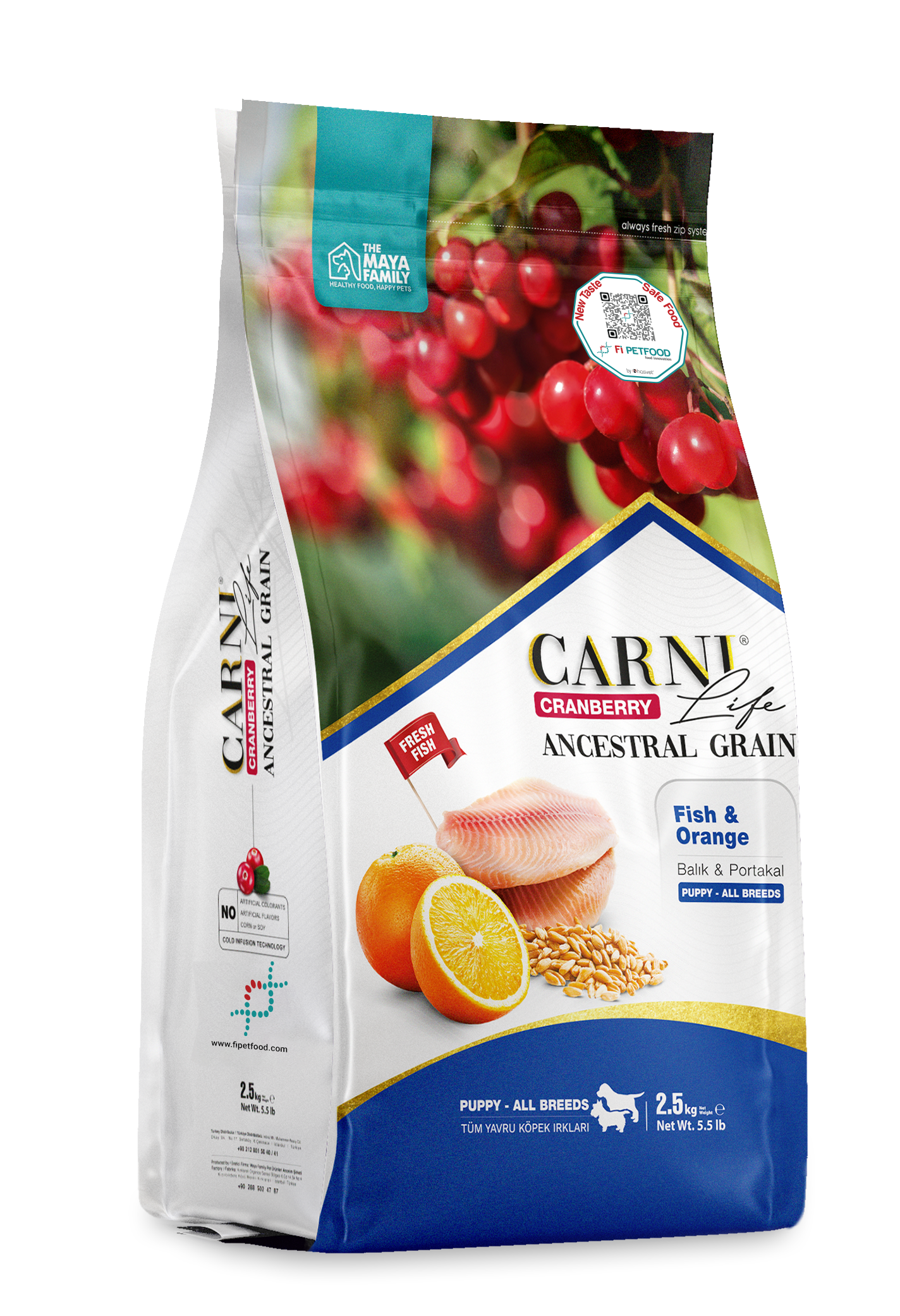 CARNI LIFE CRANBERRY ANCESTRAL GRAIN KÖPEK BALIK & PORTAKAL PUPPY TÜM IRKLAR 